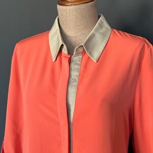 Sachin + Babi Shirt Dress | Size 8 | Saturation Coral Anthropologie MSRP $168